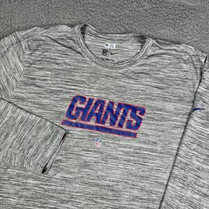 Nike New York Giants Shirt Mens 2XL Gray Velocity Dri-Fit Player Team Issue
